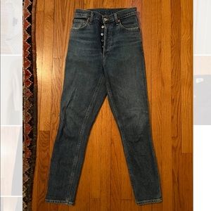 Agolde skinny, high rise ankle jeans